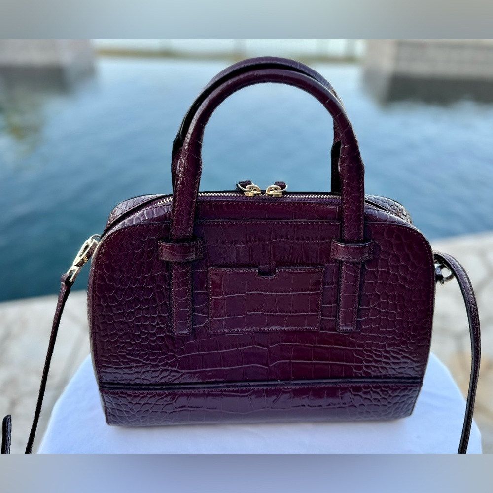 Kate Spade Croc-Embossed Satchel - Picture 6 of 13